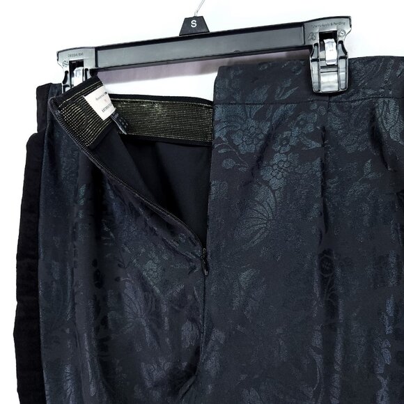 Anthropologie Jacquard Pants Size 0 The Essential Foil-Printed Tuxedo Trousers - Picture 10 of 15